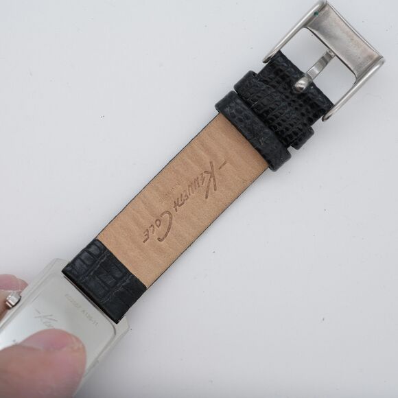 Kenneth Cole KC2567 Tank - 22mm MoP Dial - New Battery - Black Croco Leather main image 5